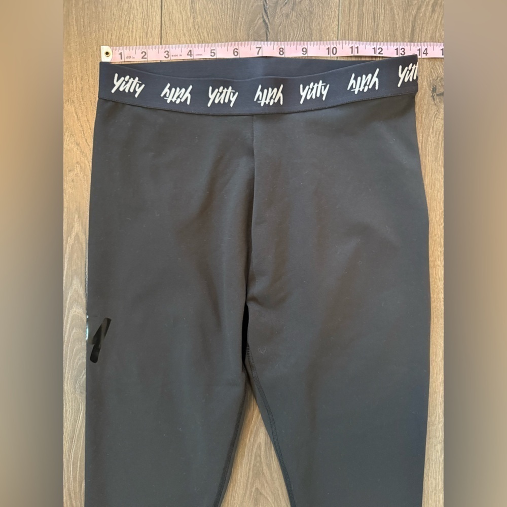 Yitty Major Label Shaping High Waist Logo Legging Size Large Iconic Black - Picture 8 of 10